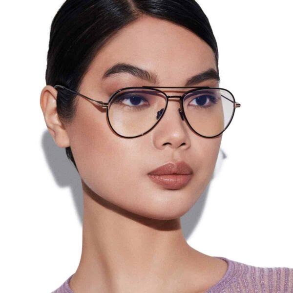 Tom Ford ﻿FT5800-B 001 56 Blue Filter - imagine 3